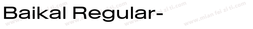 Baikal Regular字体转换